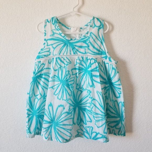 Gymboree Girl's Floral Sleeveless Blouse size 10 - Picture 1 of 6